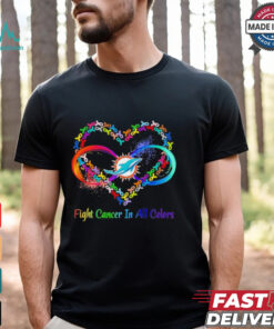 Miami Dolphins Heart Fight Cancer in All Colors shirt