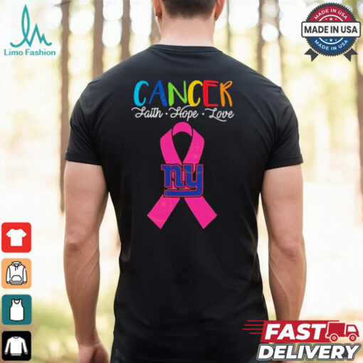 New York Giants Cancer Faith – Hope – Love Logo Shirt