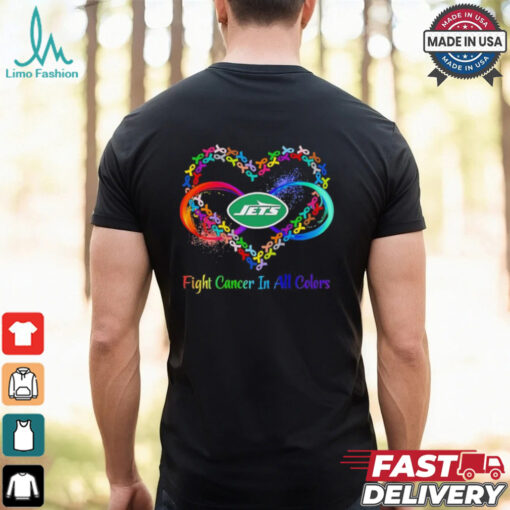 New York Jets Heart Fight Cancer in All Colors shirt
