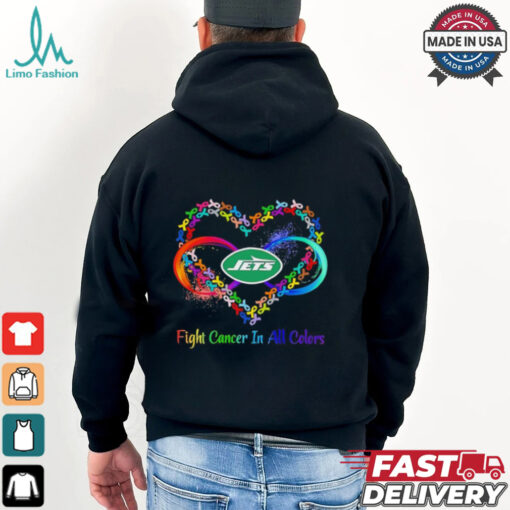 New York Jets Heart Fight Cancer in All Colors shirt