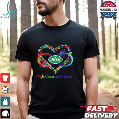 New York Jets Heart Fight Cancer in All Colors shirt