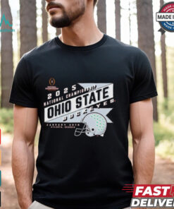 Ohio State Buckeyes College Football Playoff 2025 National Championship Game Cloud Belt Helmet T Shirt