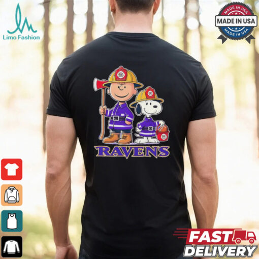 Peanuts firefighters Baltimore Ravens shirt