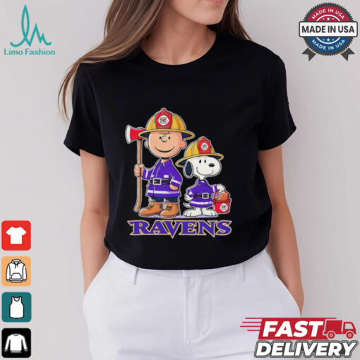 Peanuts firefighters Baltimore Ravens shirt