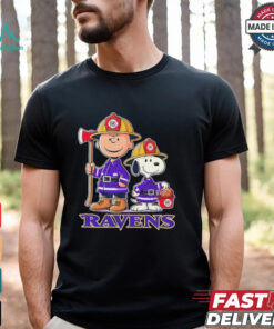 Peanuts firefighters Baltimore Ravens shirt