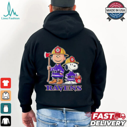 Peanuts firefighters Baltimore Ravens shirt
