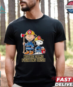 Peanuts firefighters Notre Dame Fighting Irish shirt