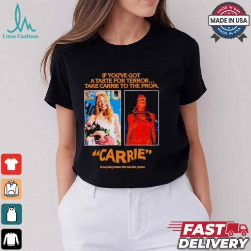 Pedro Pascal Wearing If You’ve Got A Taste For Terror Take Carrie To The From If Only They Knew She Had The Power Jw Anderson Black Carrie 1976 T shirts