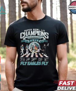 Philadelphia Eagles NFL Super Bowl LIX Champions 2025 Fly Eagles Fly Signatures T Shirt
