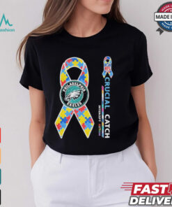 Philadelphia Eagles Philly Cancer NFL Crucial Catch Intercept Autism T shirt