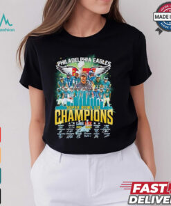 Philadelphia Eagles Super Bowl LIX Champions player signatures shirt