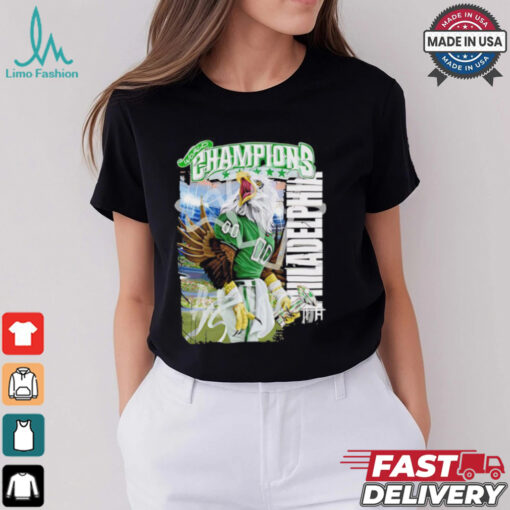 Philadelphia Eagles mascot World Champions Super Bowl 2025 shirt