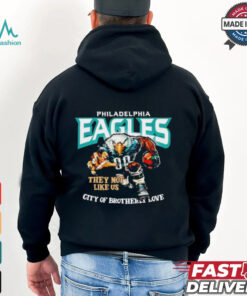 Philadelphia Eagles they not like us city of brotherly love shirt