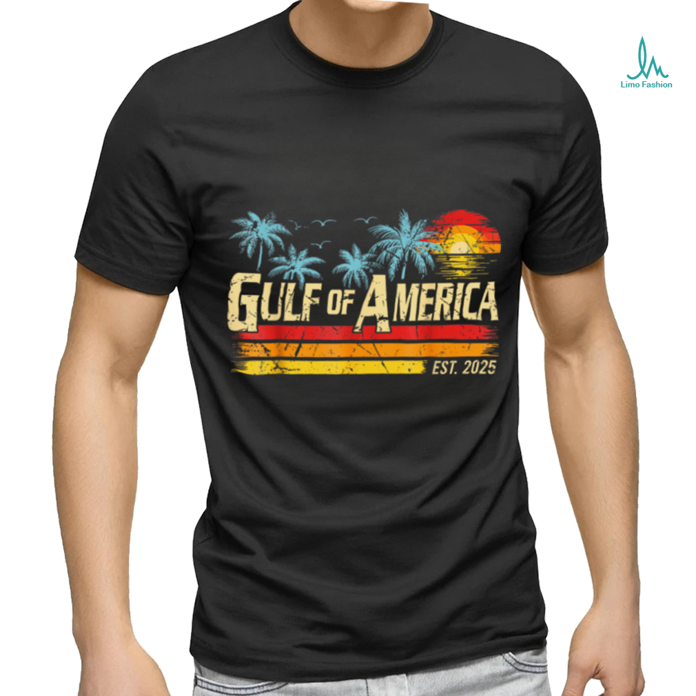 Retro Gulf Of USA America 2025 American Flag Gulf Mexico T Shirt Retro Gulf Of USA America 2025 American Flag Gulf Mexico T Shirt