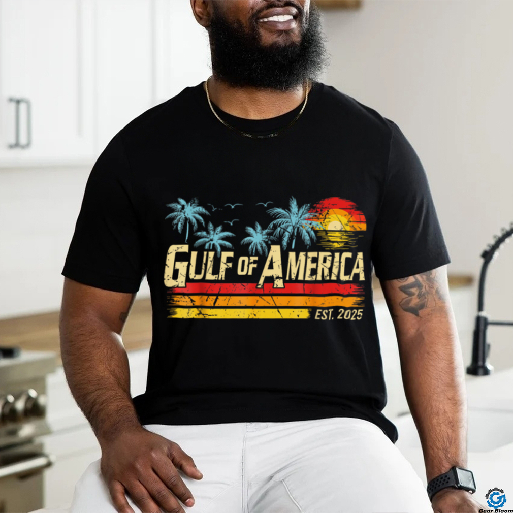Retro Gulf Of USA America 2025 American Flag Gulf Mexico T Shirt Retro Gulf Of USA America 2025 American Flag Gulf Mexico T Shirt