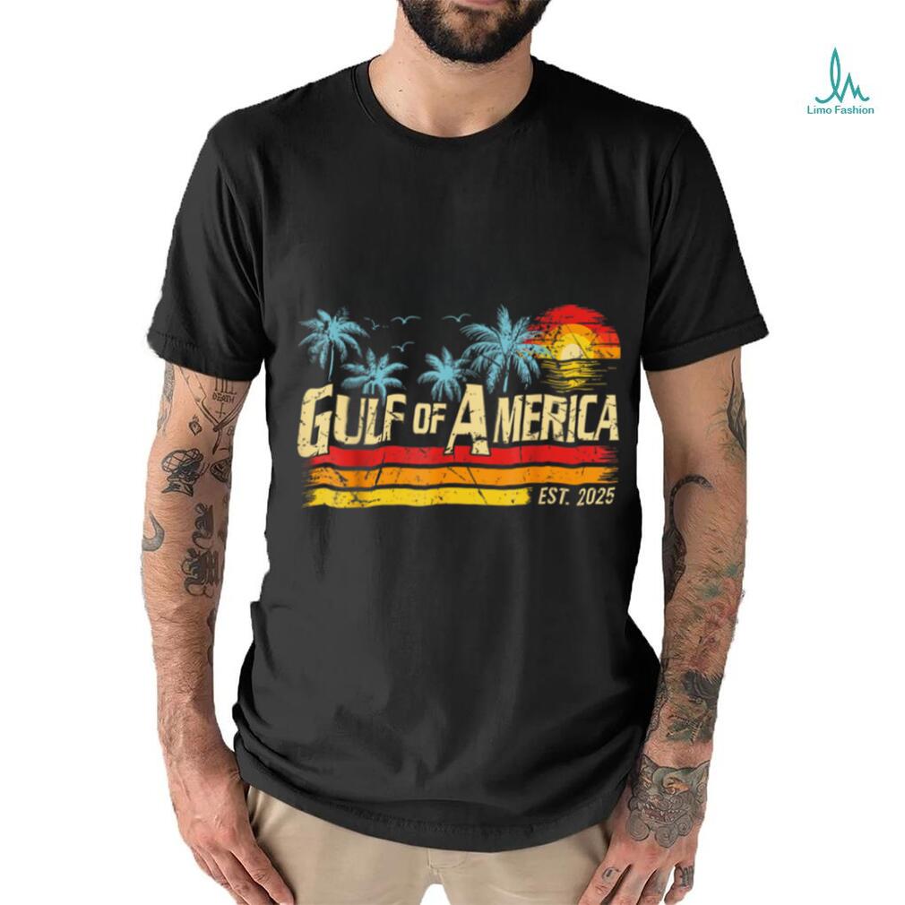 Retro Gulf Of USA America 2025 American Flag Gulf Mexico T Shirt Retro Gulf Of USA America 2025 American Flag Gulf Mexico T Shirt