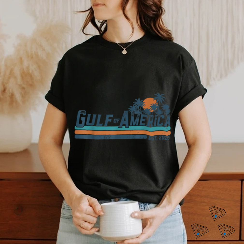 Retro Gulf Of USA America Est 2025 American Flag Gulf Mexico T Shirt Retro Gulf Of USA America Est 2025 American Flag Gulf Mexico T Shirt