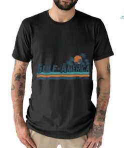 Retro Gulf Of USA America Est 2025 American Flag Gulf Mexico T Shirt