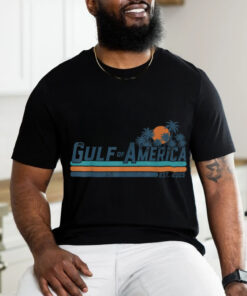 Retro Gulf Of USA America Est 2025 American Flag Gulf Mexico T Shirt