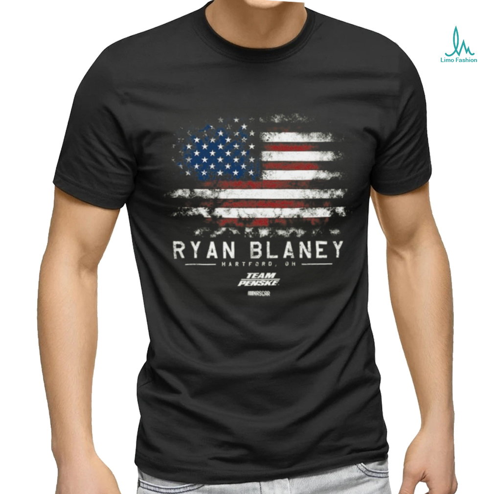 Ryan Blaney Team Penske Green Flag T Shirt Ryan Blaney Team Penske Green Flag T Shirt