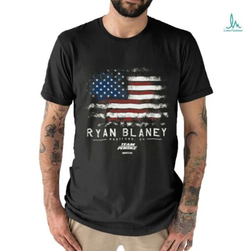 Ryan Blaney Team Penske Green Flag T Shirt