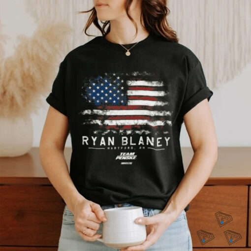 Ryan Blaney Team Penske Green Flag T Shirt
