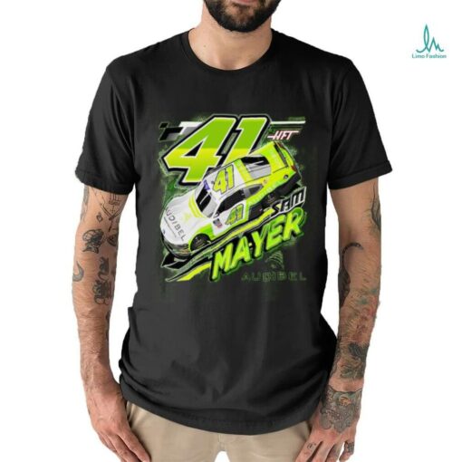 Sam Mayer Stewart Haas Racing Team Collection Neon Green Audibel Car T Shirt