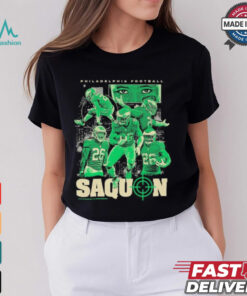 Saquon Barkley Philadelphia Eagles Philly Hunting Eyes Fly Collage T shirt
