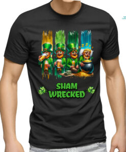 Shamwrecked Funny St. Patrick’s Beer Drinking Leprechaun shirt