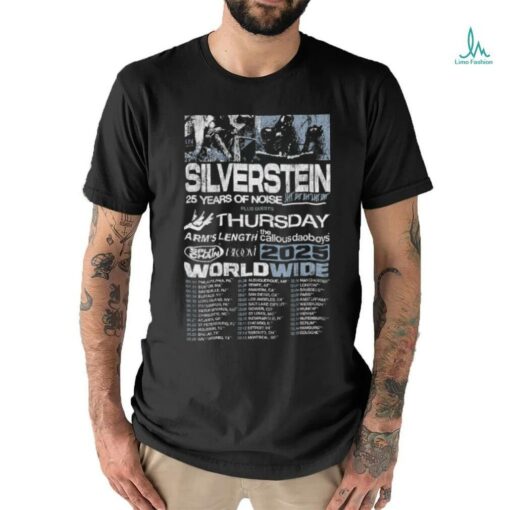 Silverstein 25 Years Of Noise Tour Dates 2025 Fan Gifts Classic T Shirt