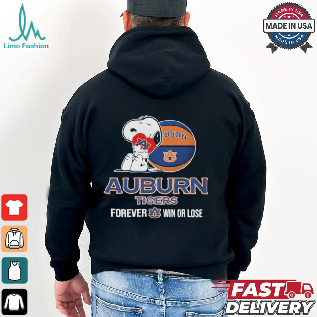 Snoopy Hug Heart Auburn Tigers Forever Win Or Lose T shirt Snoopy Hug Heart Auburn Tigers Forever Win Or Lose T shirt