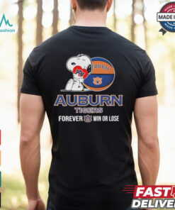 Snoopy Hug Heart Auburn Tigers Forever Win Or Lose T shirt