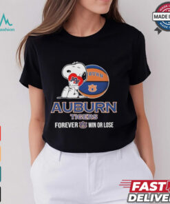 Snoopy Hug Heart Auburn Tigers Forever Win Or Lose T shirt