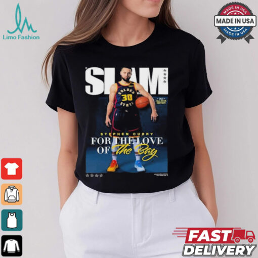 Stephen Curry For The Love Of Bay Slam 2025 Cover All star Vol 5 T shirt