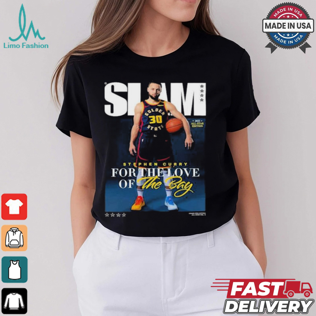 Stephen Curry For The Love Of Bay Slam 2025 Cover All star Vol 5 T shirt Stephen Curry For The Love Of Bay Slam 2025 Cover All star Vol 5 T shirt