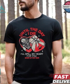 Story Of The Year Until The Day I Die I’ll Spill My Heart For You Skeleton Heart T shirt