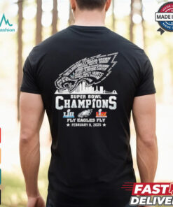 Super Bowl Champions 2025 Philadelphia Eagles Super Team city skyline shirt