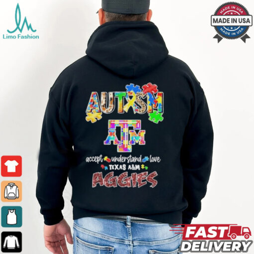 Texas A&M Aggies Autism Accept Understand Love T Shirt