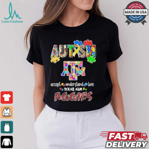 Texas A&M Aggies Autism Accept Understand Love T Shirt