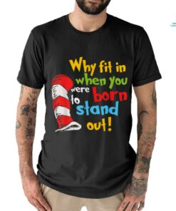 Why Fit In Doctor Teacher Cat In Hat Cool Autism Awareness T Shirt
