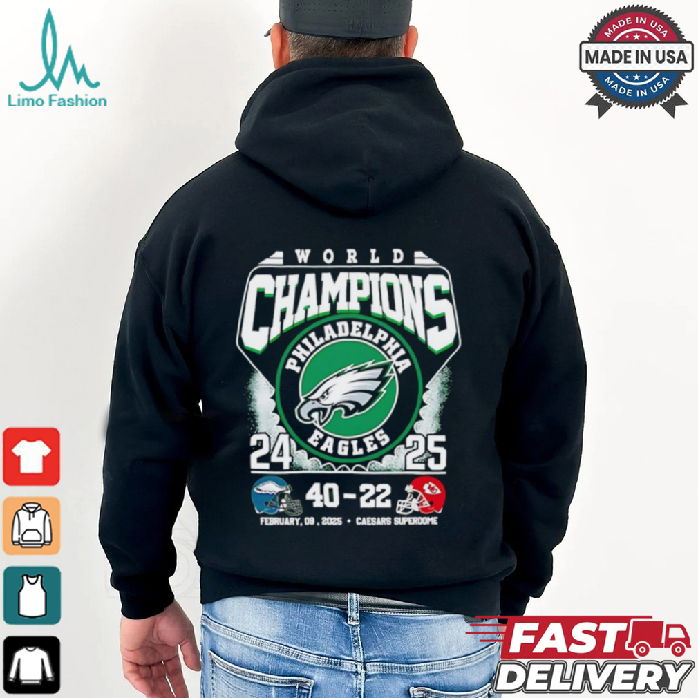 World Champions Philadelphia Eagles 24 25 score shirt World Champions Philadelphia Eagles 24 25 score shirt