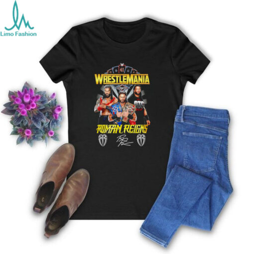 Wrestlemania Roman Reigns WWE signature shirt