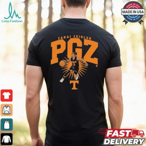 Zakai Zeigler PGZ Tennessee Volunteers Basketball T shirts