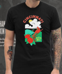 Cincinnati the Ohio river cardinal T shirt
