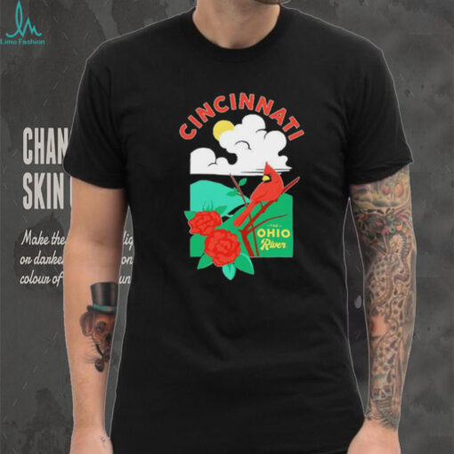 Cincinnati the Ohio river cardinal T shirt