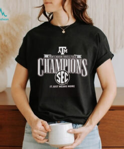 Texas A&M Aggies 2025 SEC Men's Indoor Track & Field Champions Locker Room T Shirt