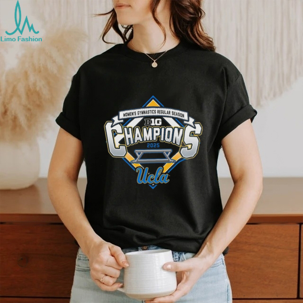 UCLA Bruins 2025 Big Ten Women's Gymnastics Regular Season Champions Locker Room T Shirt UCLA Bruins 2025 Big Ten Women's Gymnastics Regular Season Champions Locker Room T Shirt