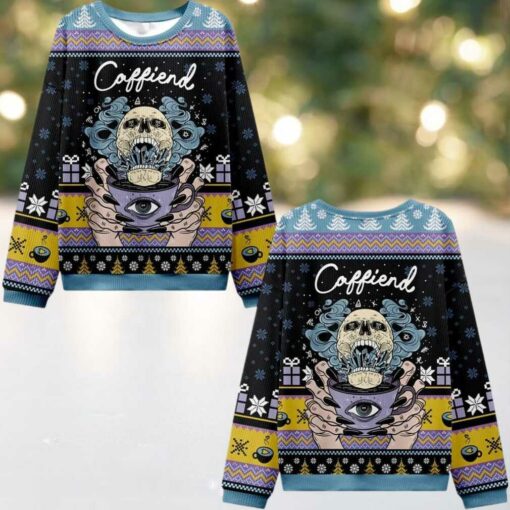 2025 Christmas Caffiend Ugly Christmas Sweater