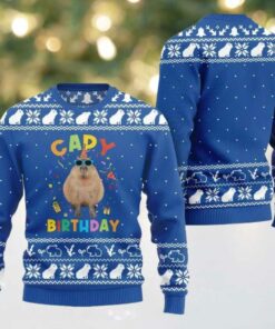 2025 Christmas Capy Birthday Ugly Christmas Sweater