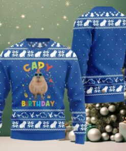 2025 Christmas Capy Birthday Ugly Christmas Sweater